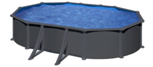 Piscina de acero Gre Anthracite 132 cm 610 × 375 × 132 cm
