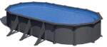 Piscina de acero Gre Anthracite 132 cm 730 × 375 × 132 cm