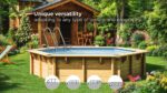 Piscina de madera Gre Sunbay Macadamia 632 × 335 cm · Gre