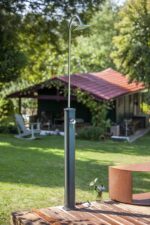 Ducha solar Gre de aluminio negro en 2 piezas 18 l · Gre