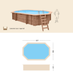 Piscina de madera SCP Sea Breeze 60 × 96 cm · SCP