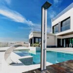 Ducha solar Gre Premium de aluminio con sprayer y lavapiés 38 l · Gre