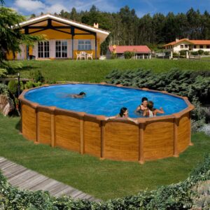 Piscina de acero Gre Amazonia 610 × 375 × 132 cm