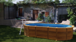 Piscina de acero Gre Amazonia 730 × 375 × 132 cm