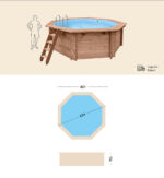 Piscina de madera SCP Tropical Sunshine 43 × 01 cm · SCP