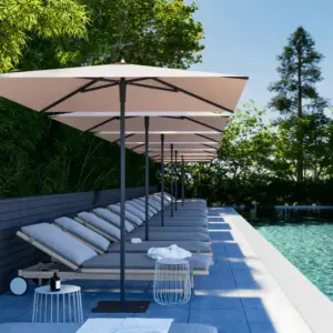 Parasol Pisa IASO 3 × 3 m de brazo lateral · IASO