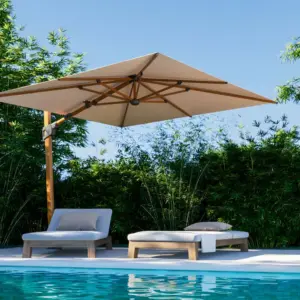 Parasol Pisa IASO 3 × 3 m de brazo lateral · IASO