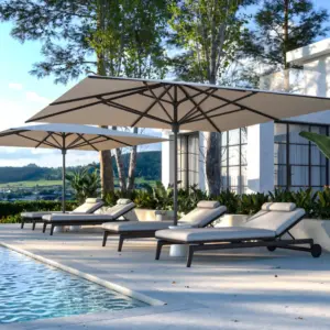 Parasol Pisa IASO 3 × 3 m de brazo lateral · IASO