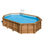 Piscina de madera Gre Sunbay Avocado 656 × 456 cm